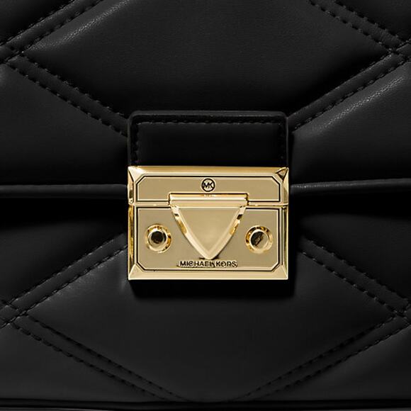 NWT MICHAEL KORS Serena Small Quilted Crossbody Bag (Black) - Picture 5 of 6